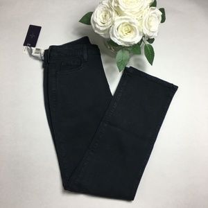 NYDJ Straight Cotton Blend Dark Gun Metal 18P NWT